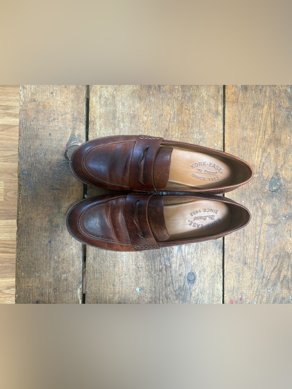Kork-Ease Women’s Brown Leather Penny Loafers lug some